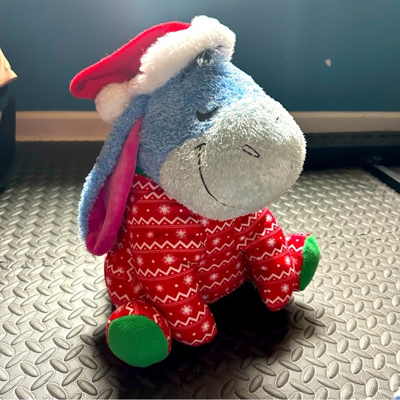 Disney Other - Eeyore Christmas Weighted Plush. Disney Store NWT
